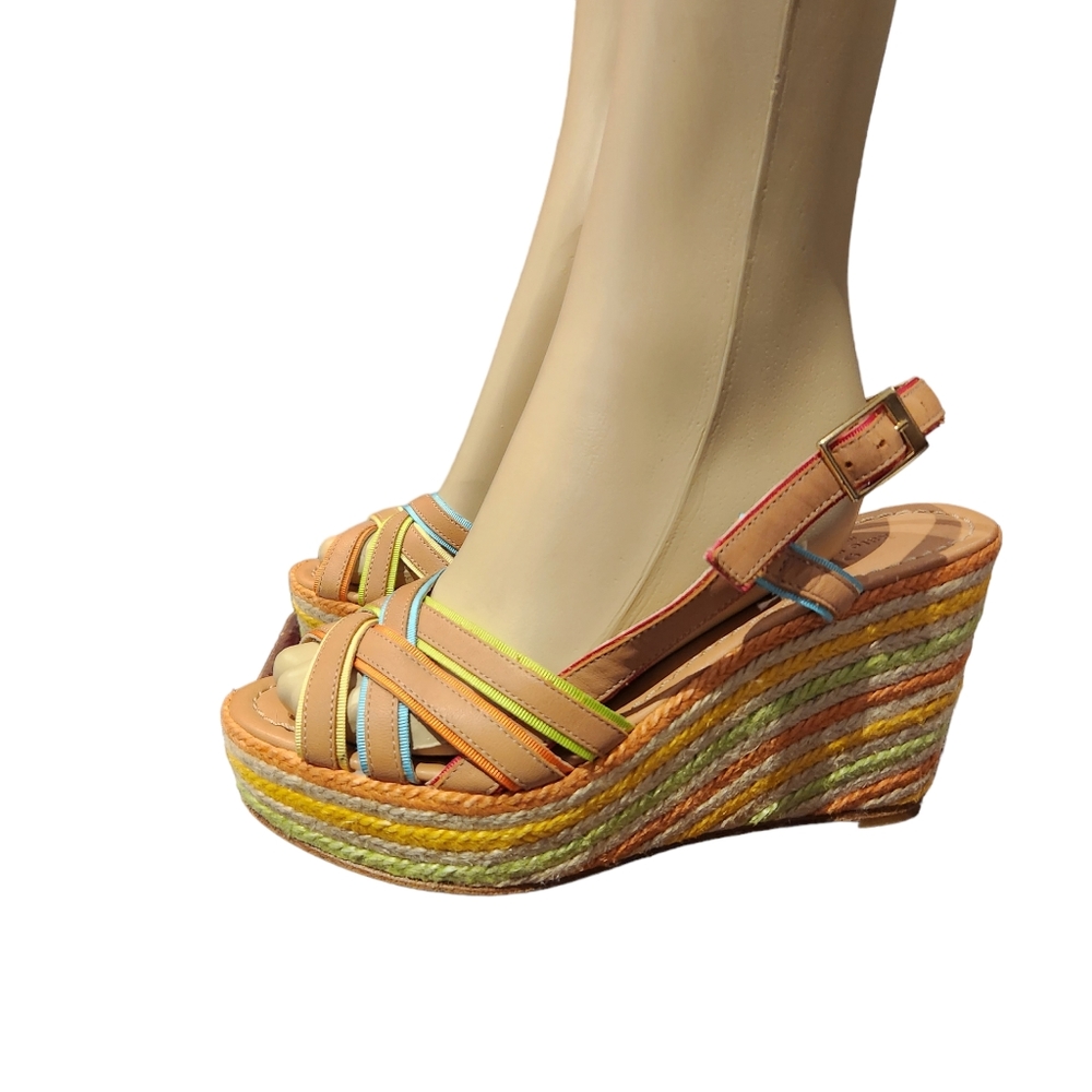 Kate spade espadrille platform colorful shoes made in Spain. - Picture 14 of 16